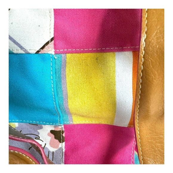 Rosetti Patchwork Tote Bag Floral & Geometric Prints Zipper Purse Shoulder - Picture 8 of 8